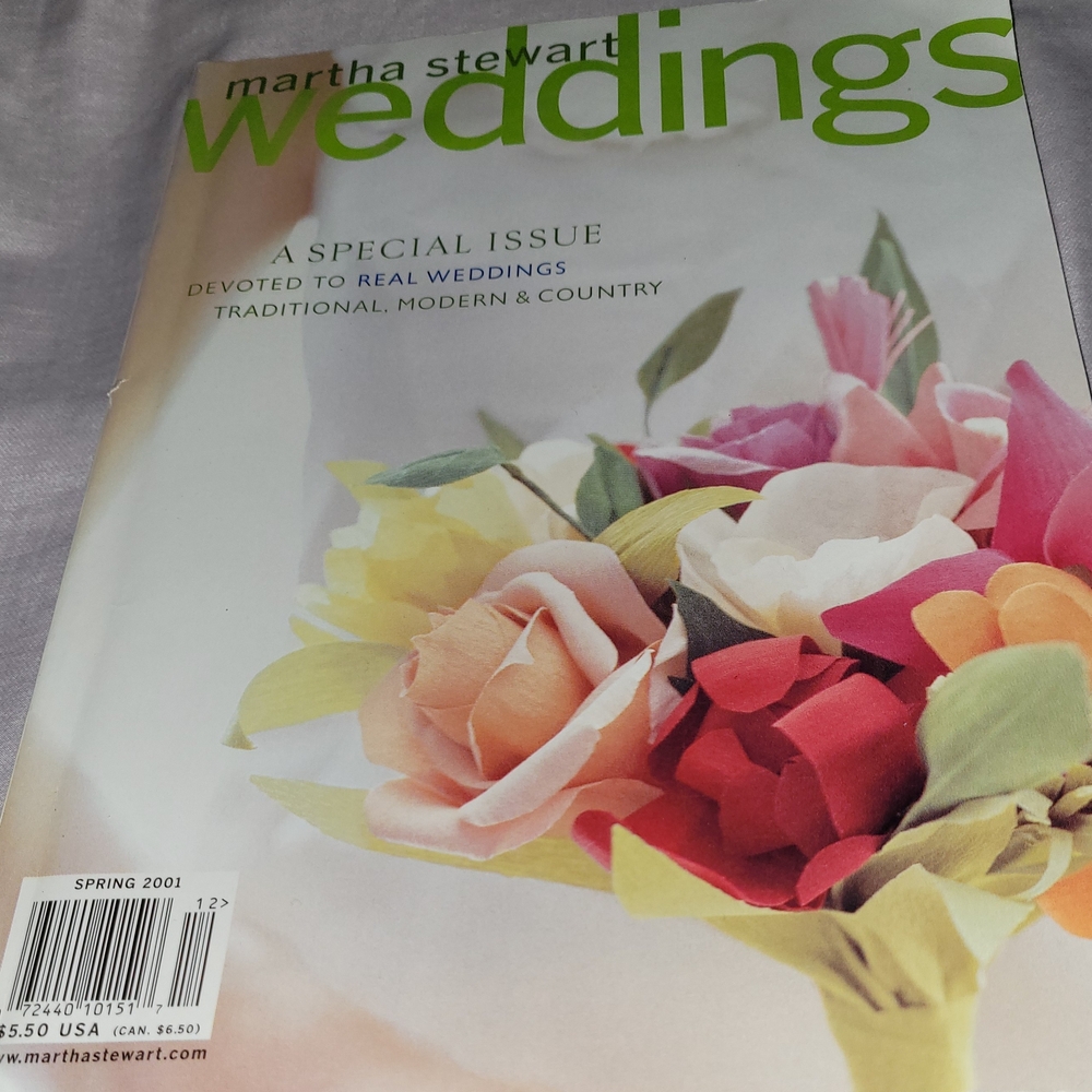 Martha Stewart Weddings Magazine From Spring 2001